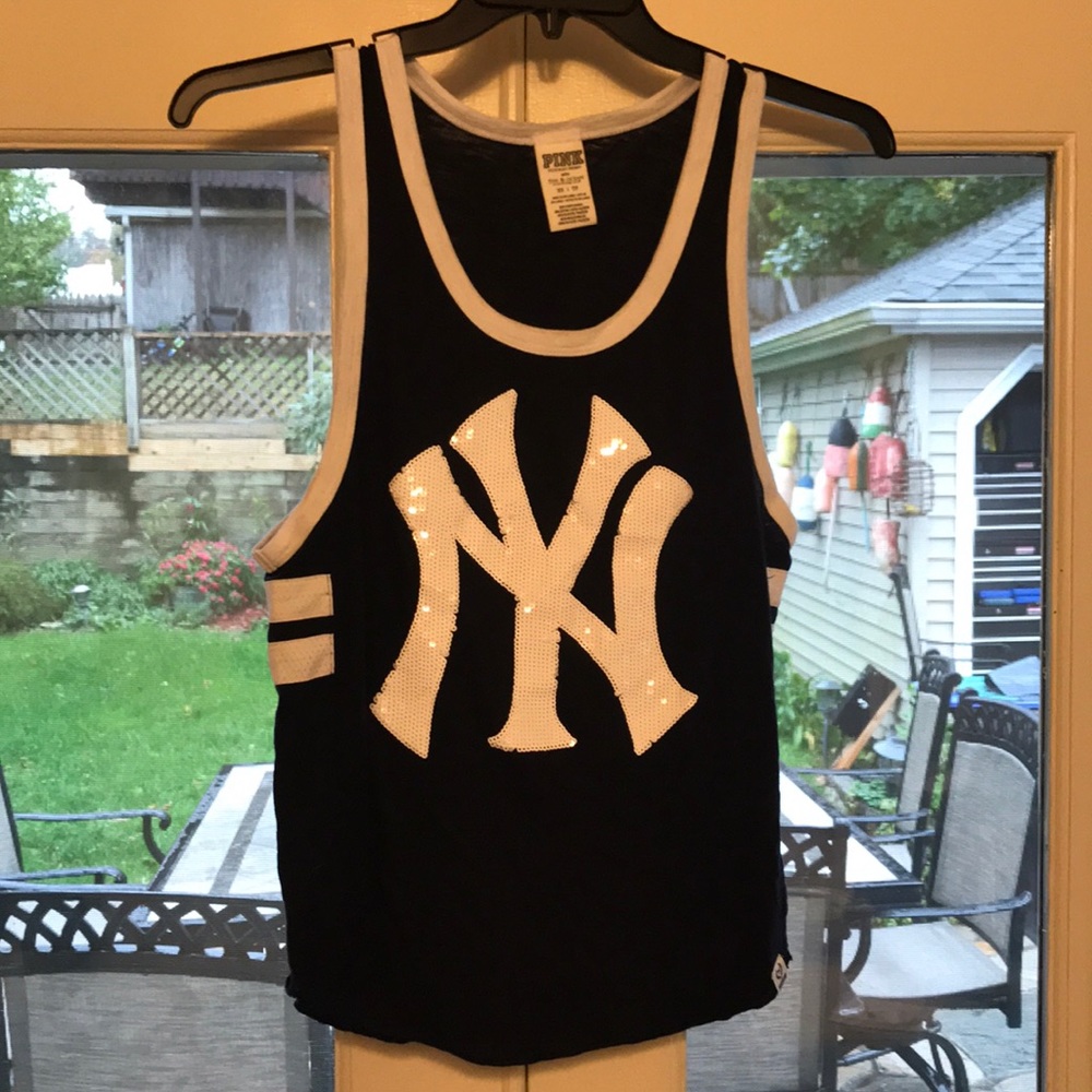New York yankee pink Victoria secret top